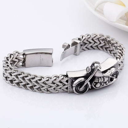 Custom Biker Style Mens Bracelet 22cm