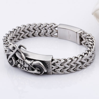 Custom Biker Style Mens Bracelet 22cm