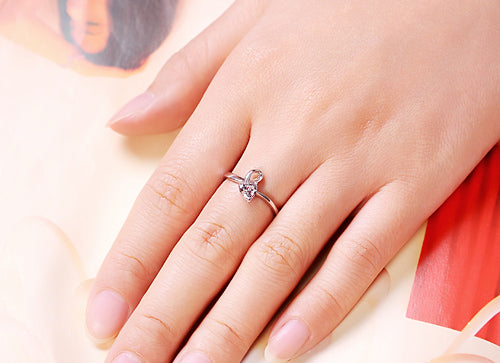 0.3 Carat Heart Diamond Engagement Ring for Her