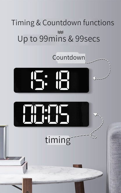 Nordic Digital Clock (16-Inch LED Display with Remote)