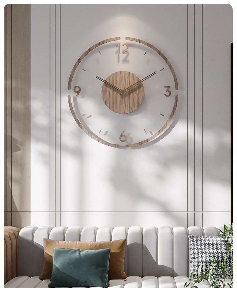 Real Wood Nordic Silent Wall Deco Clock 35cm