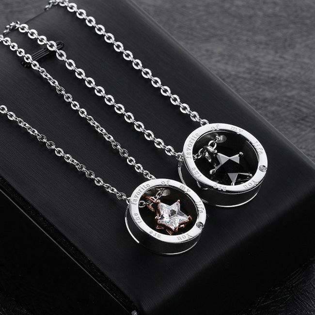 His and Her Couple Necklaces Birthday Gift