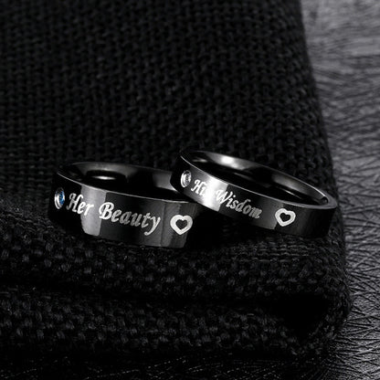 Custom Name Promise Rings for Couple