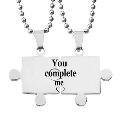 You Complete Me Promise Couple Necklaces