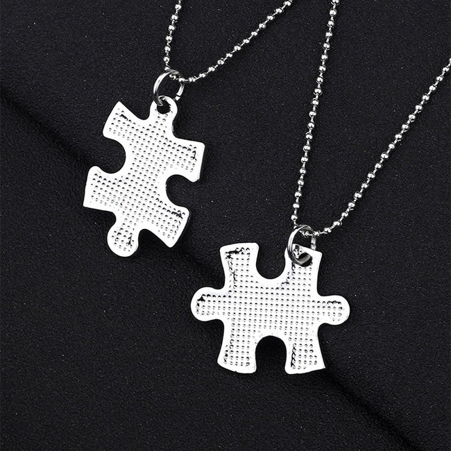Her One His Only Puzzle Piece Couple Necklaces Christmas Gift