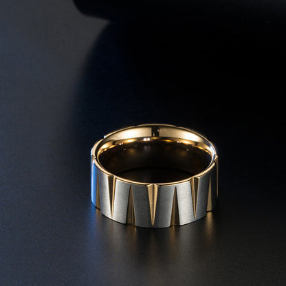 Engraved Brushed Promise Ring for Guys