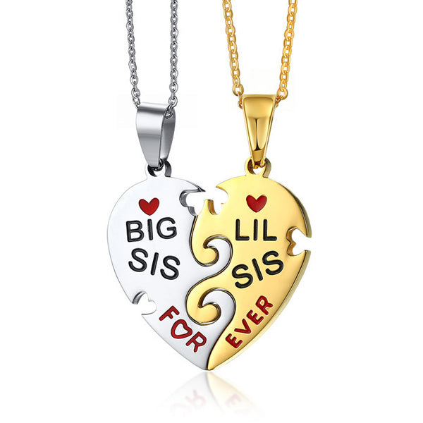 Cute Half Hearts Soul Sisters Matching Pendants Gift