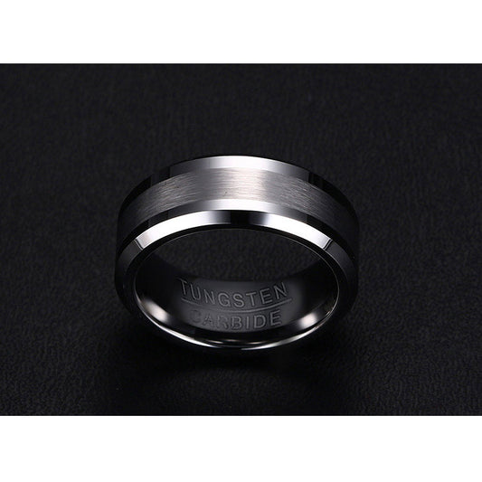 Mens Custom Name Ring Tungsten