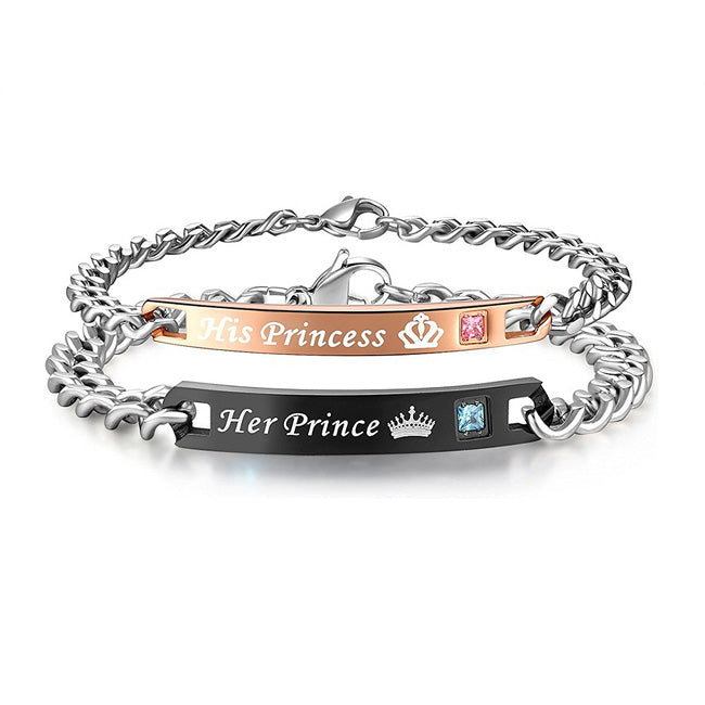 Matching Couple Bracelets His Princess Her Prince