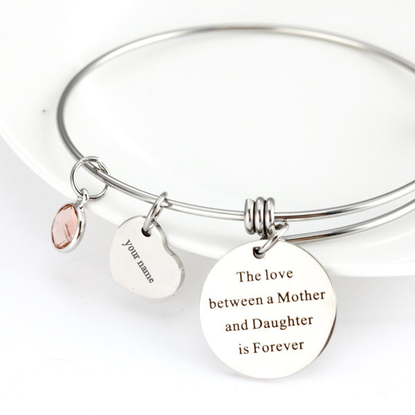 Birthstone Charm Bracelet Birthday Gift for Daughter