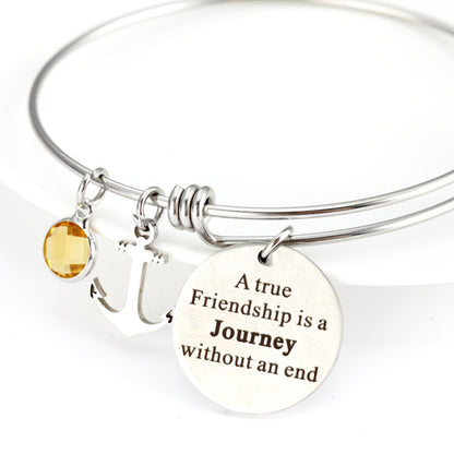 Birthstone BFF Charm Bracelet Birthday Gift for Girls