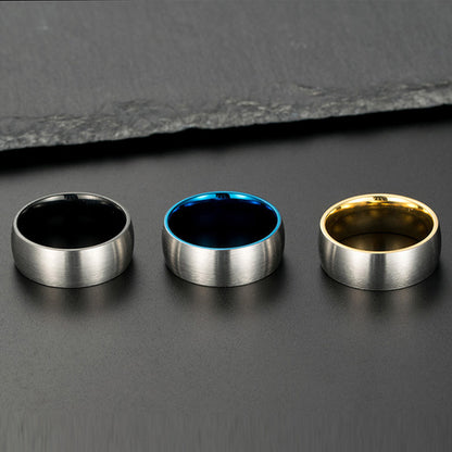 Personalized Promise Ring for Men 8mm Titanium