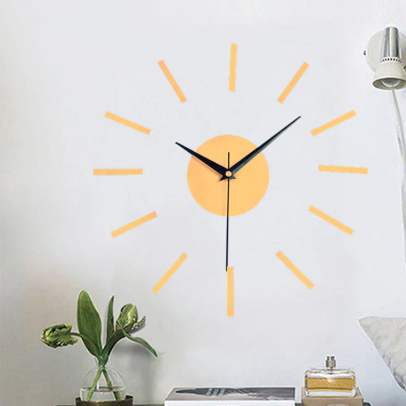DIY Sticker Creative Silent Wall Clock – Modern & Customizable Design