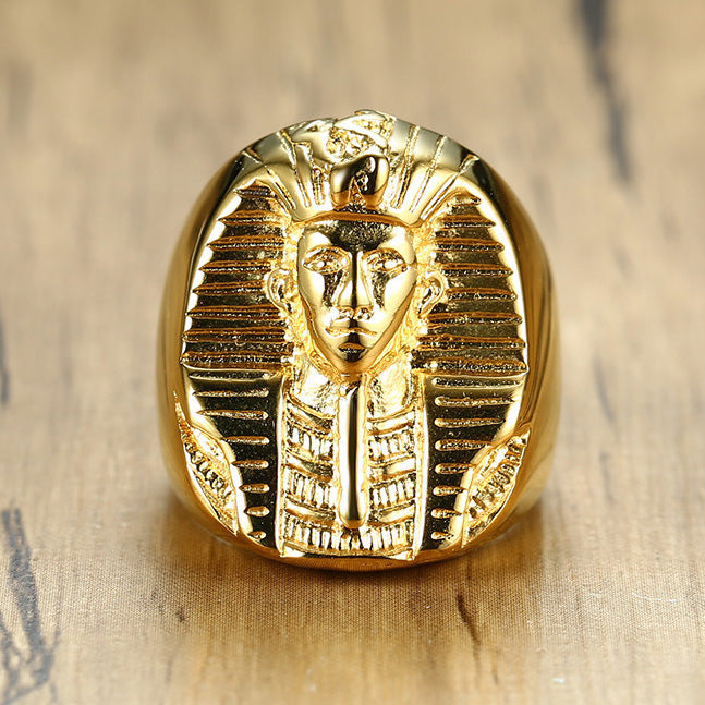 Pharaoh Mens Ring with Custom Engraving 27mm