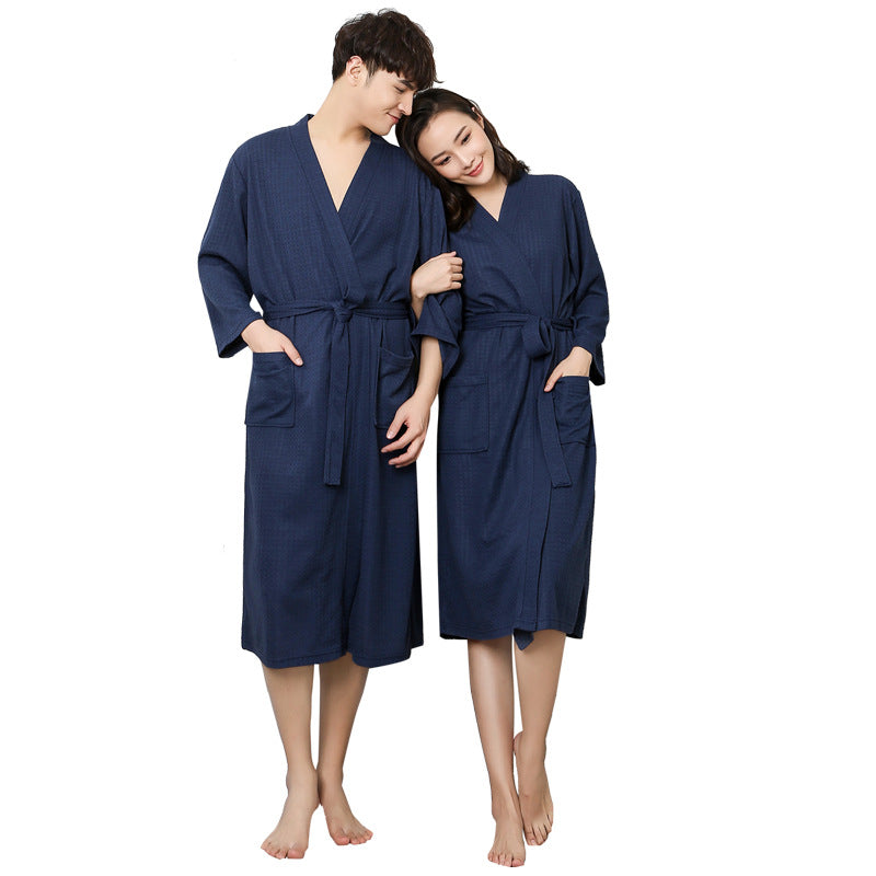 100% Polyester 2 Piece Long Robe Set for Couples