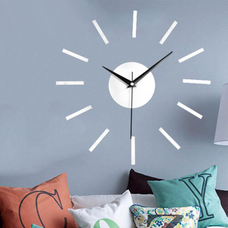 DIY Sticker Creative Silent Wall Clock – Modern & Customizable Design