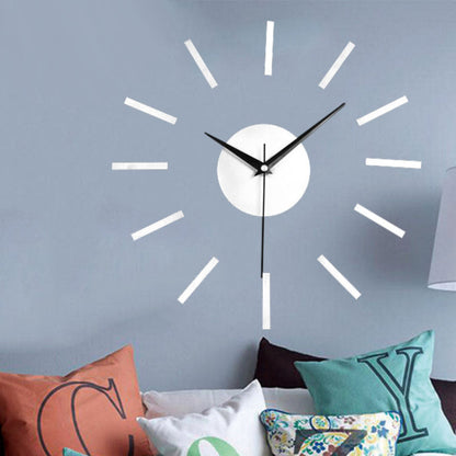 DIY Sticker Creative Silent Wall Clock – Modern & Customizable Design