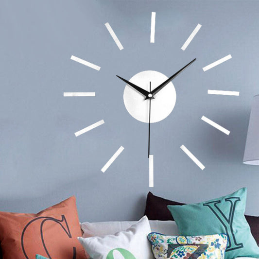 DIY Sticker Creative Silent Wall Clock – Modern & Customizable Design