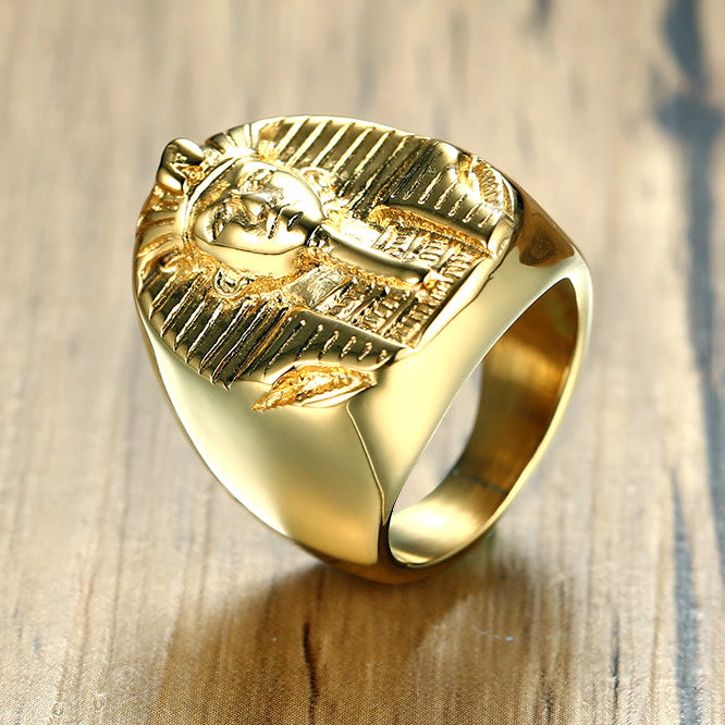 Pharaoh Mens Ring with Custom Engraving 27mm