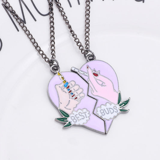 Bff Best Buds Hearts Friendship Necklaces Set