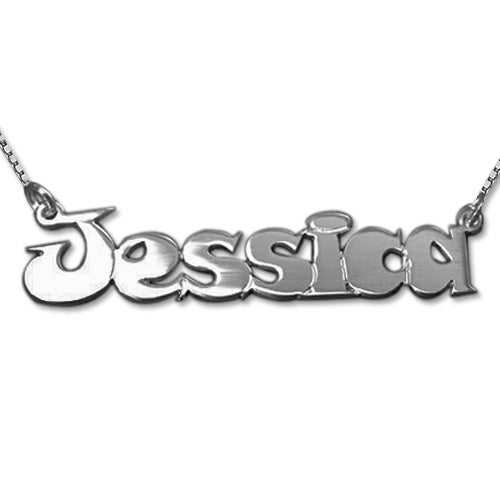 Classic Personalized Name Necklace Sterling Silver