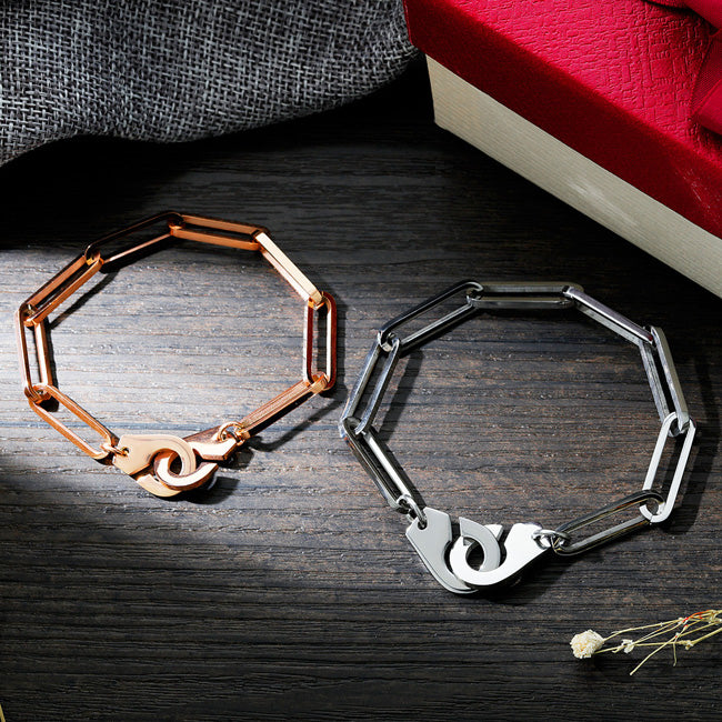 Handcuffs Matching Relationship Bracelets for Couples