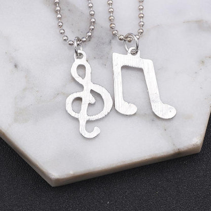 Best Friends Music Notes Necklaces Set