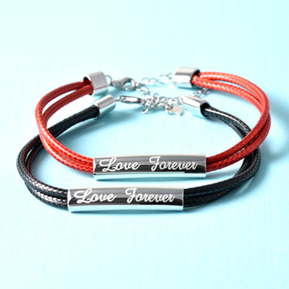 Matching Romantic Promise Bracelets for Couples