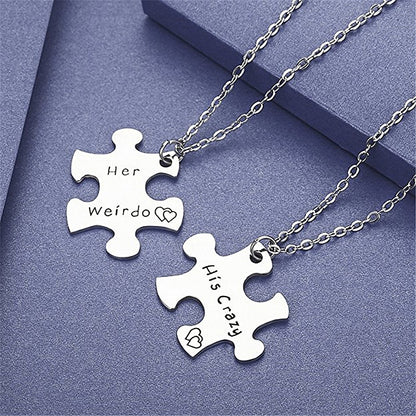 His Crazy Her Weirdo Promise Pendants Puzzle Piece