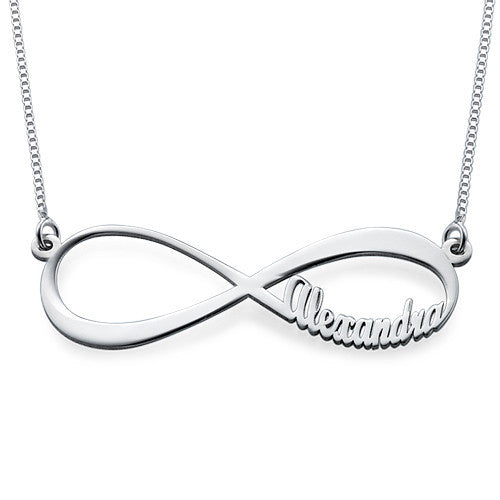 Gold Plated Silver Infinity Sign Name Necklace