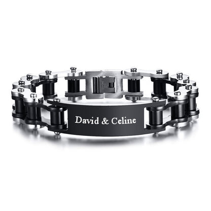 Customized Relationship Bracelet for Him Stainless Steel
