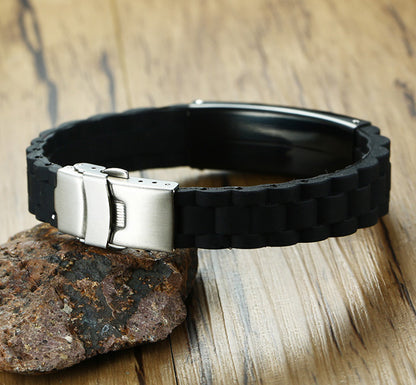Personalized Mens Bracelet Silicone Wristband