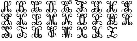 Celebrity Monogram Initials Name Necklace