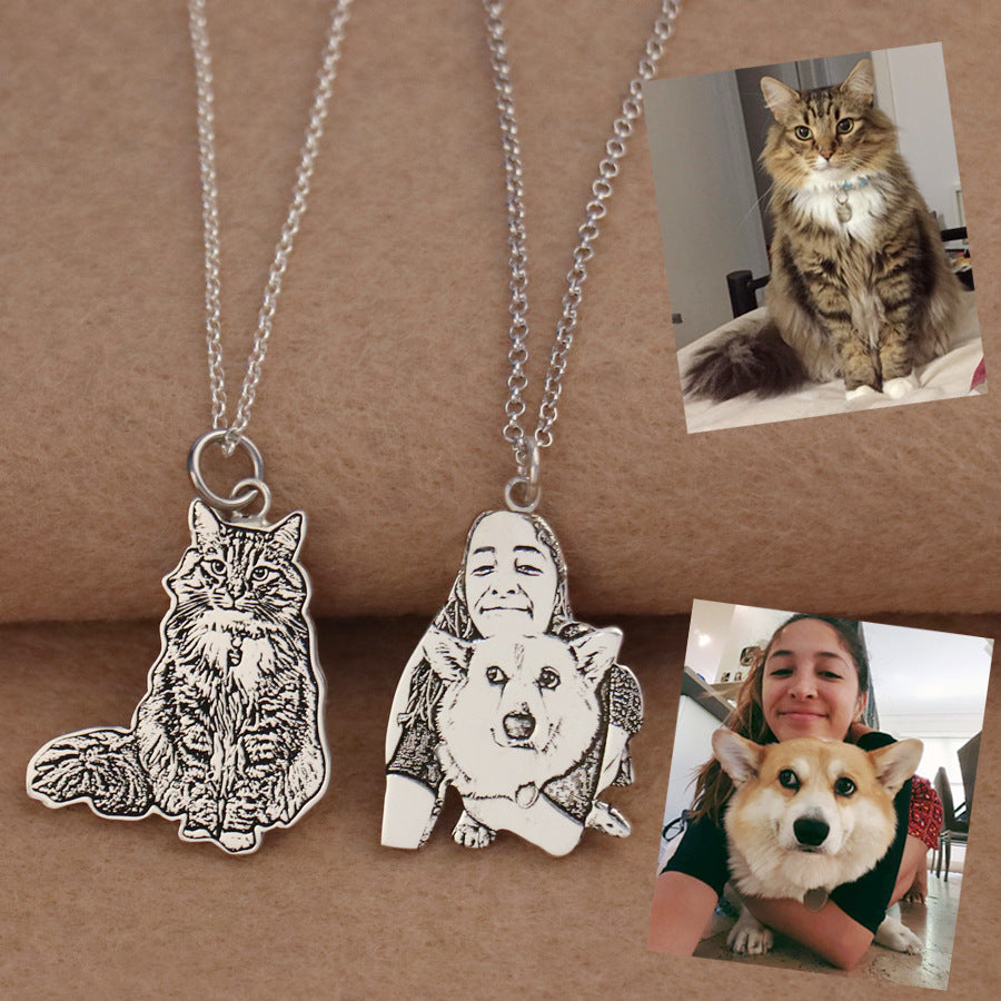 Custom Photo Pet Memorial Pendant Necklace