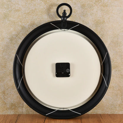 Art Deco Roman Silent Wall Clock – 17" (Non-Ticking)