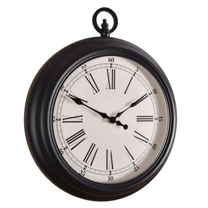 Art Deco Roman Silent Wall Clock – 17" (Non-Ticking)