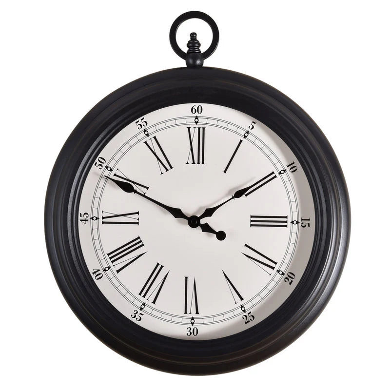 Art Deco Roman Silent Wall Clock – 17" (Non-Ticking)