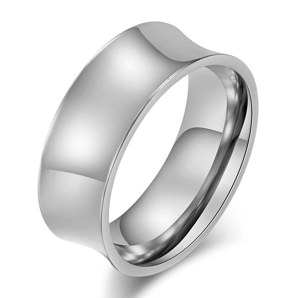 Personalized Promise Ring for Him 8mm Titanium