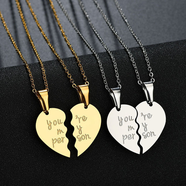 Engraved Hearts Relationship Promise Couples Jewelry Anniversary Gift –  Gullei