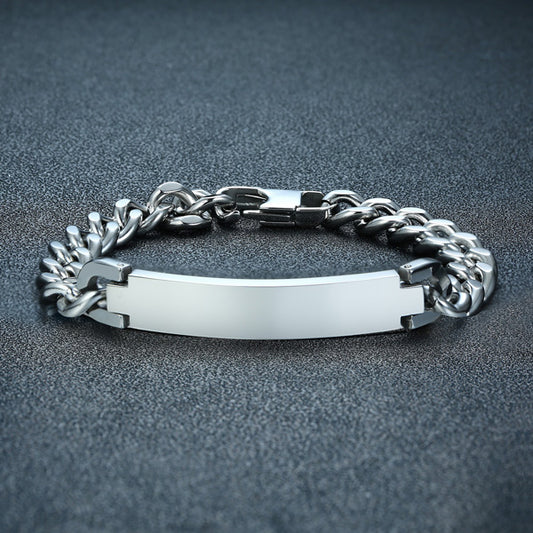 Custom Name Promise Bracelet for Him Stainless Steel