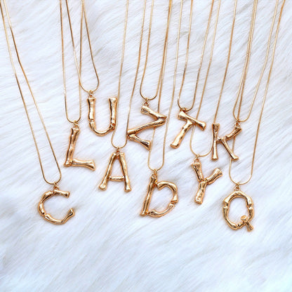 Large Name Initial Popular Necklace