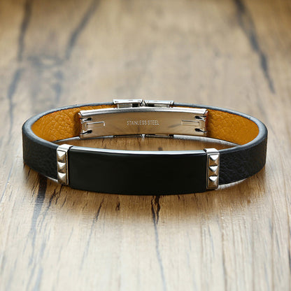 Personalized Love Leather Bracelet for Men