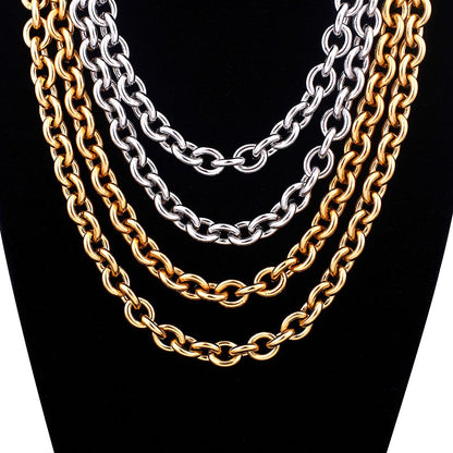 Mens Cable Chain Necklace Stainless Steel