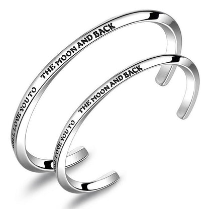To the Moon and Back Romantic Bracelets for Couples