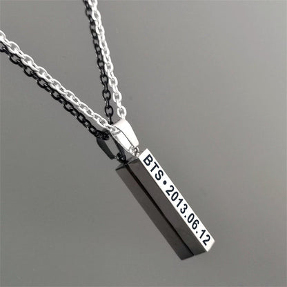 Personalized Bar Couple Necklaces Gift for Him and Her