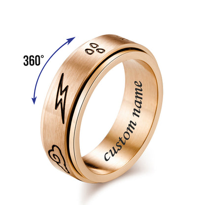 Custom Engraved Fidget Spinner Ring