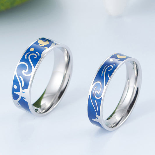 Custom Matching Promise Rings Gift for Couple