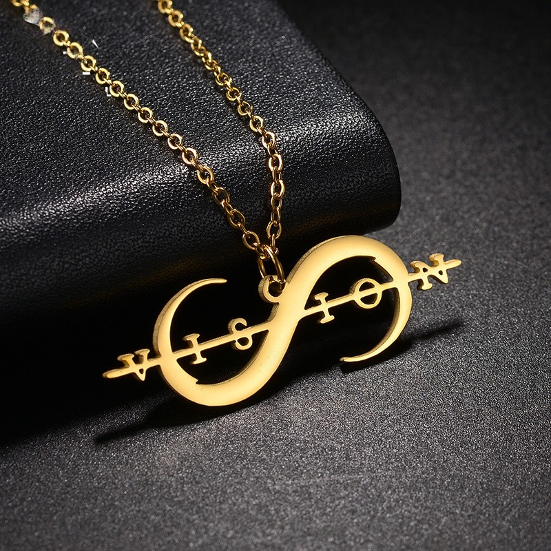 Infinity Sign Personal Name Cross Chain Necklace