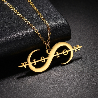 Infinity Sign Personal Name Cross Chain Necklace