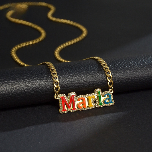 Multi-colored Personal Name Necklace